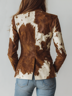 Agathe | Blazer Vintage Stampa Mucca Eco-Responsabile