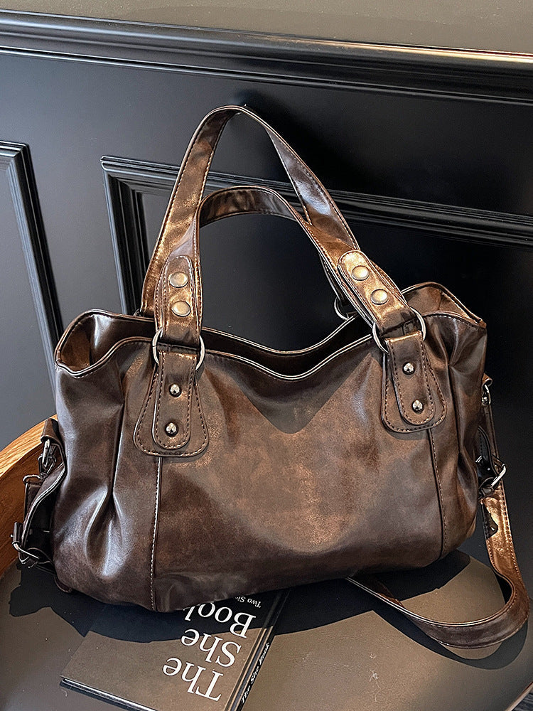Borsa a spalla di alta gamma in stile retro casual