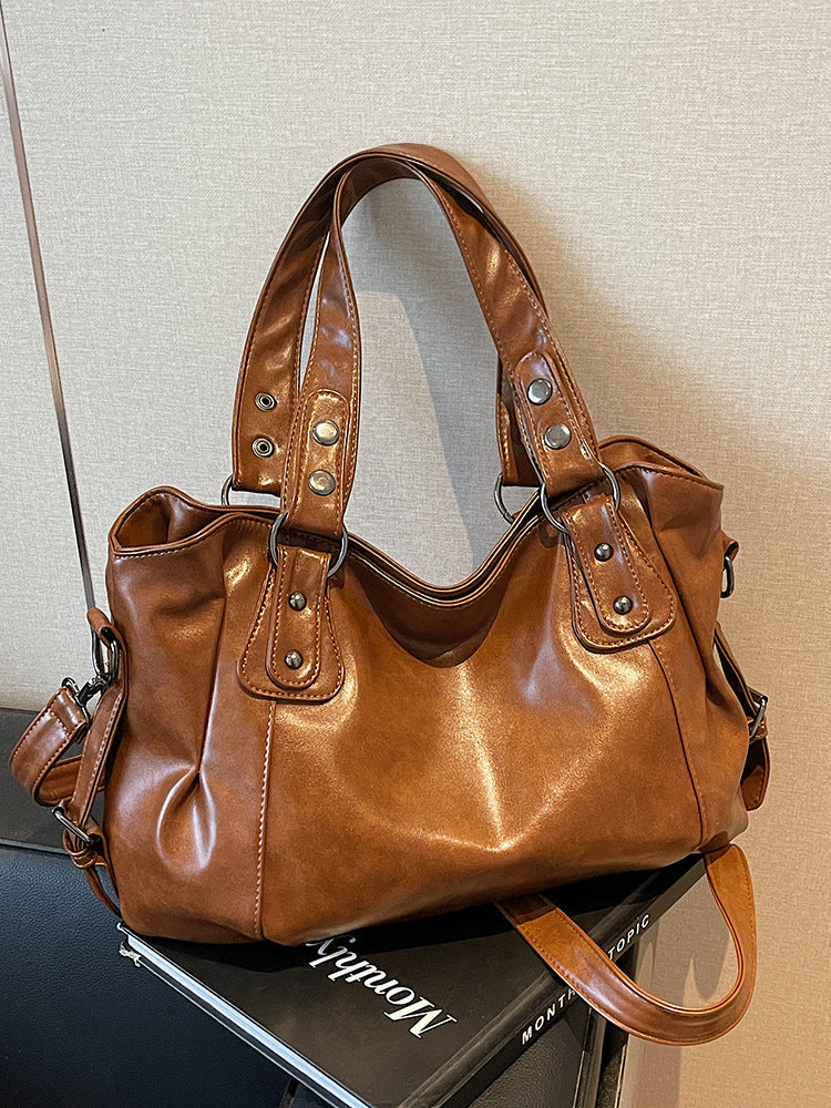 Borsa a spalla di alta gamma in stile retro casual