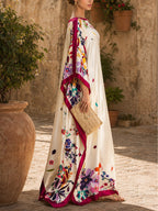 Ravello | Caftano maxi in satin stampato