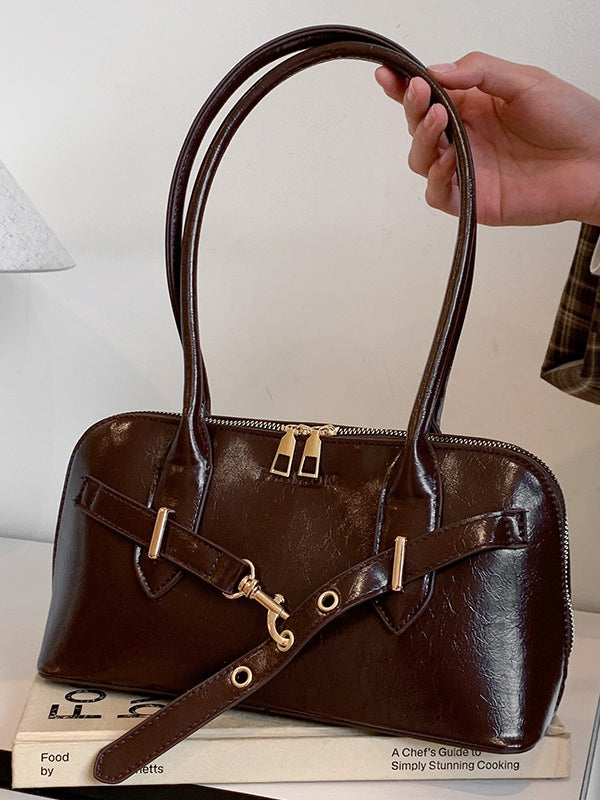 Borsa a tracolla a conchiglia retro alla moda