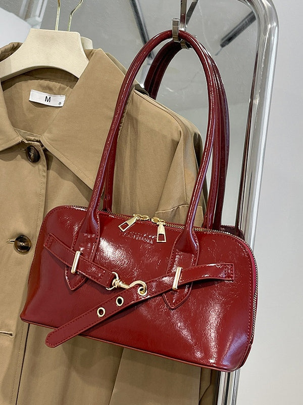 Borsa a tracolla a conchiglia retro alla moda