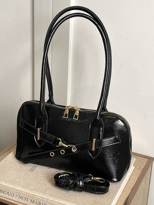 Borsa a tracolla a conchiglia retrò alla moda