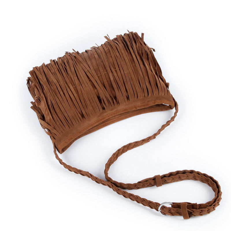 Borsa a tracolla con nappine per donna