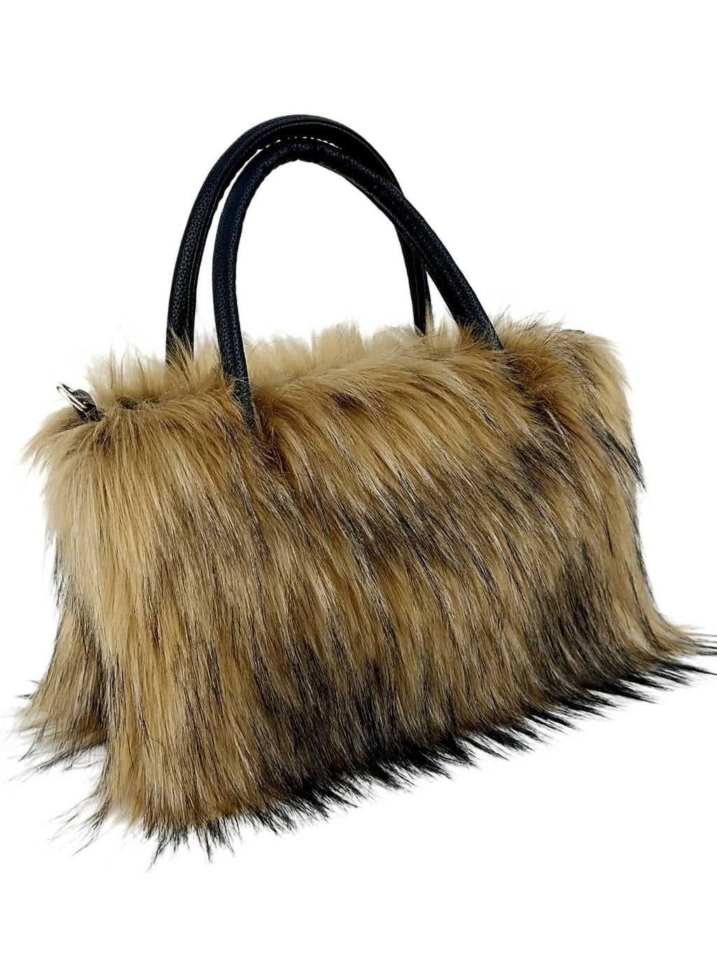 Borsa a tracolla trendy in catena, borsa di pelliccia alla moda