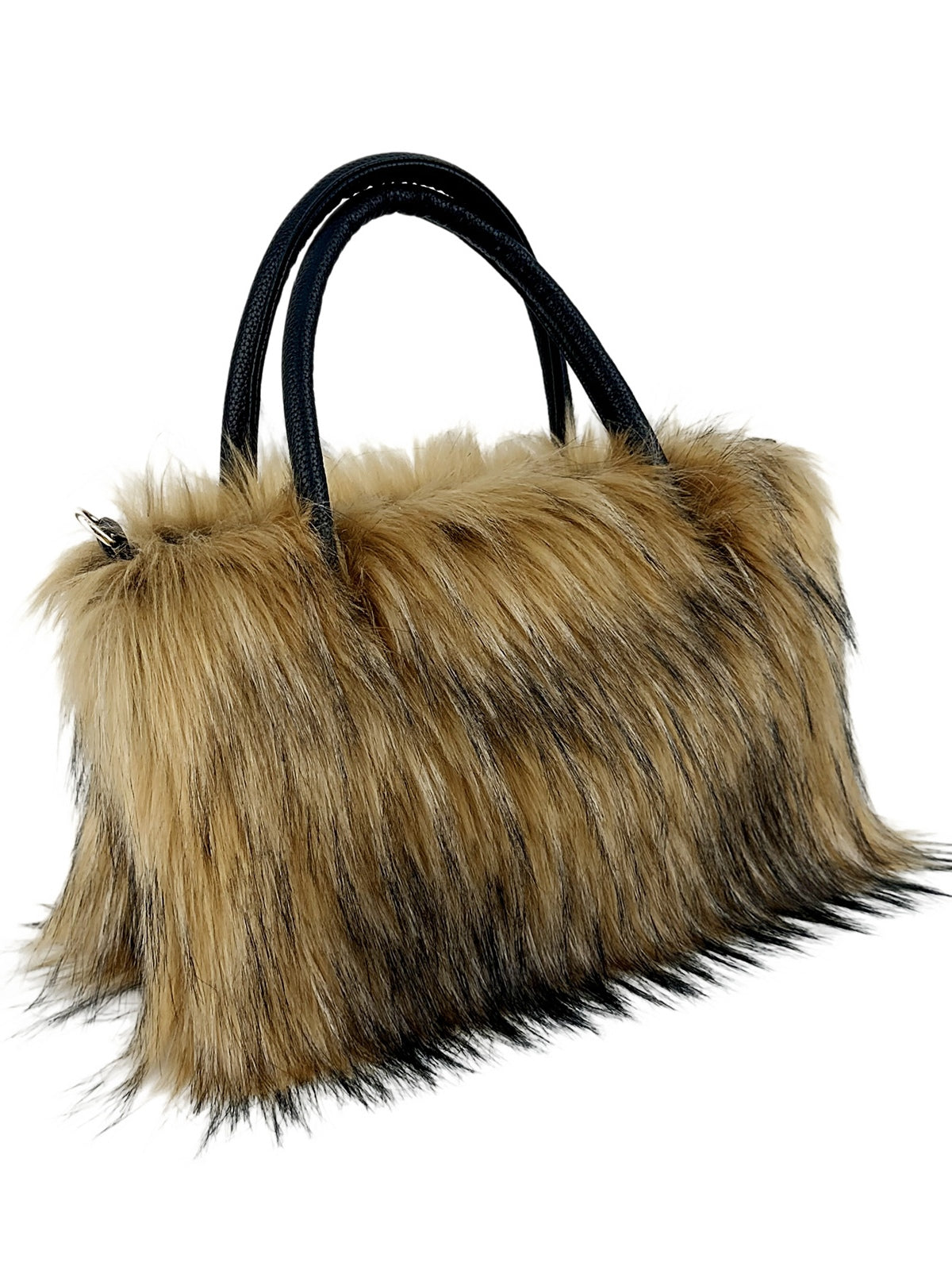 Borsa a tracolla trendy in catena, borsa di pelliccia alla moda