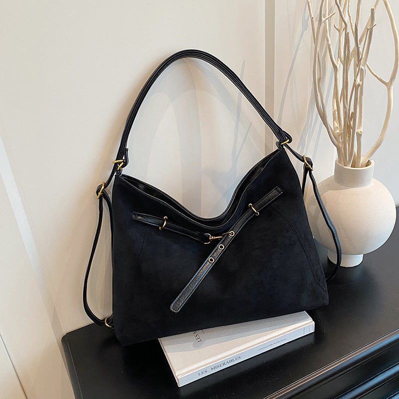Borsa a tracolla multifunzionale in suede di alta gamma vintage