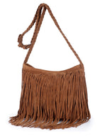 Borsa a tracolla con frange per donne