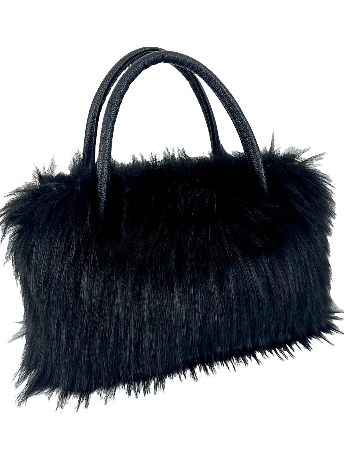 Borsa a tracolla trendy in catena, borsa di pelliccia alla moda