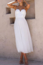 Abito Maxi da Festa con Bretelle in Chiffon per Principessa Moderna
