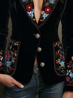 Apolline | Blazer Ricamato Floreale Multicolore