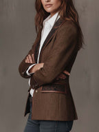 Gisèle | Blazer con Inserti a Zigzag Stampati