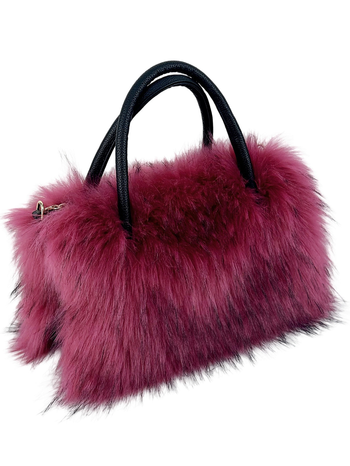 Borsa a tracolla trendy in catena, borsa di pelliccia alla moda