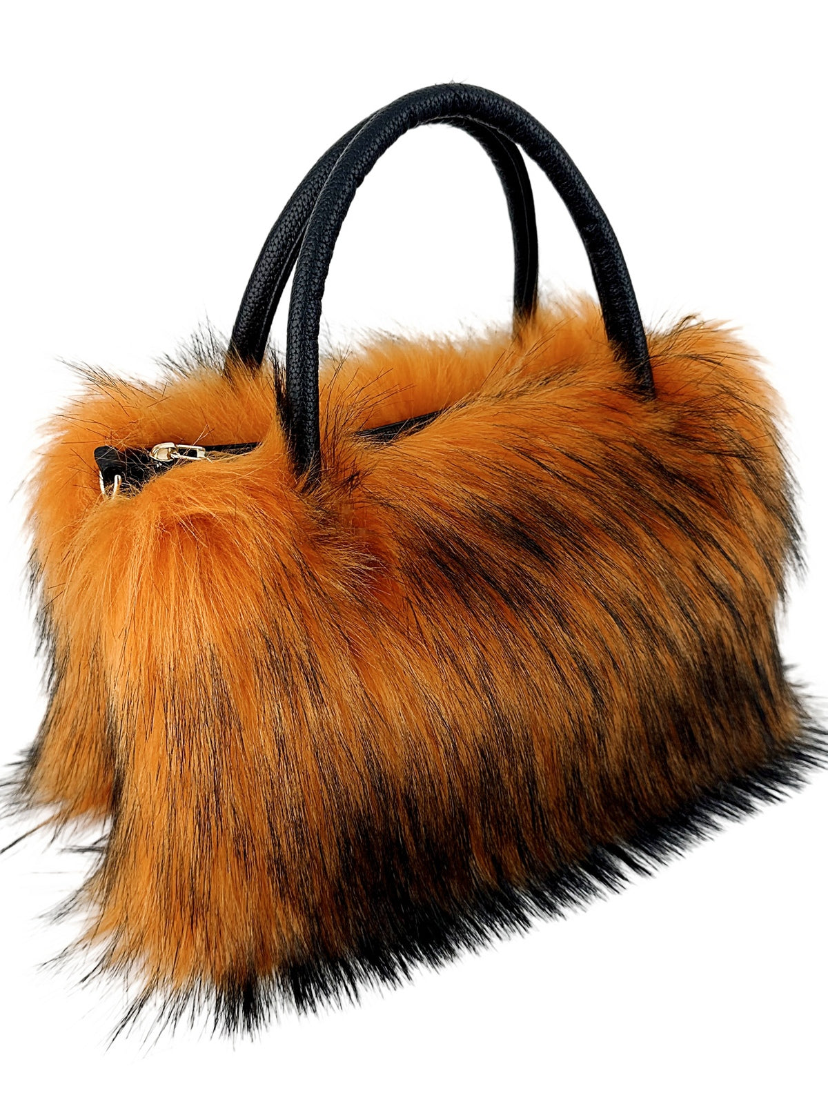 Borsa a tracolla trendy in catena, borsa di pelliccia alla moda