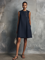 AUBREY | MINI ABITO CON BOTTONI ASIMMETRICI
