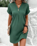 Zoey | Vestito con Bottoni Frontali e Scollatura a V