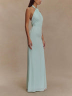 Abito Maxi Slinky Halter - Laguna