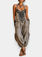 Emma | Salopette Boho con Tasche a Toppa