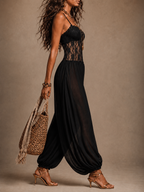Aurora | Tuta halter in pizzo fluido