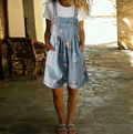Judy™ | Tuta in denim floreale lavato vintage