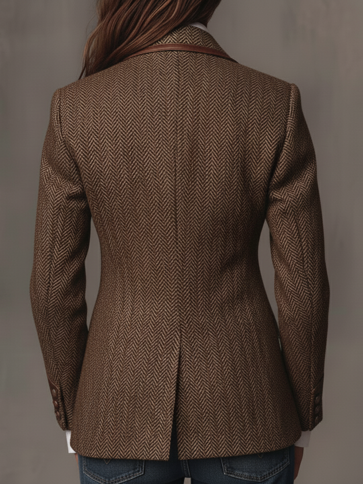 Gisèle | Blazer con Inserti a Zigzag Stampati
