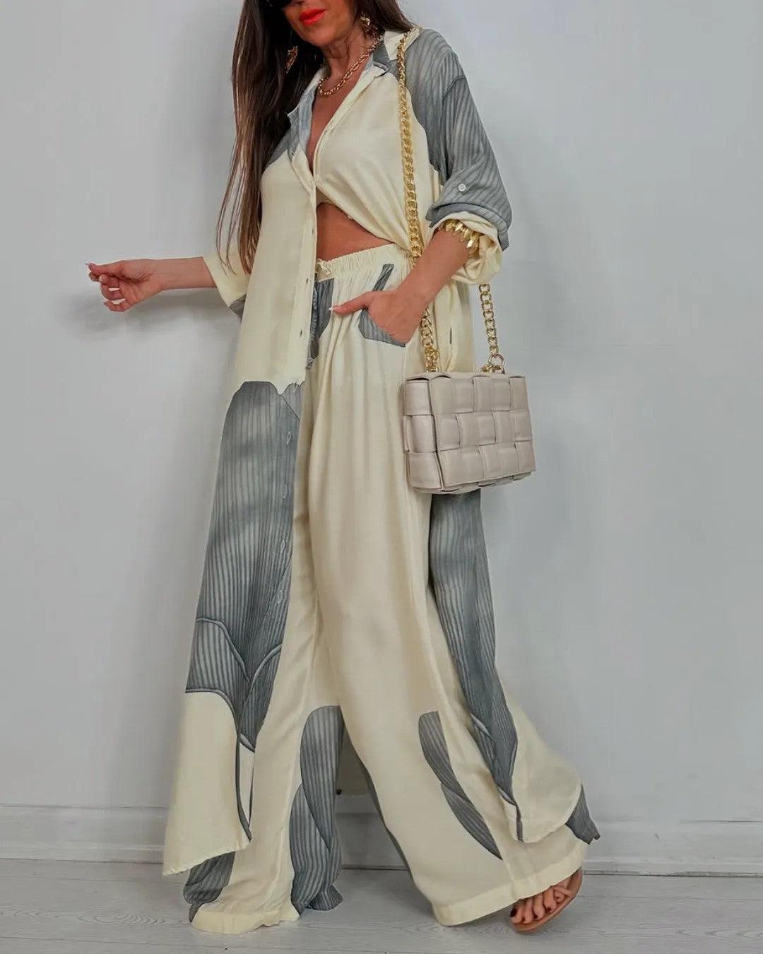 Adele | Completo top + pantalone patchwork, 6 colori