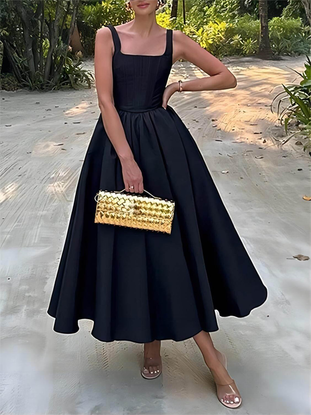 Abito Mixi Senza Spalline Elegante e Stiloso