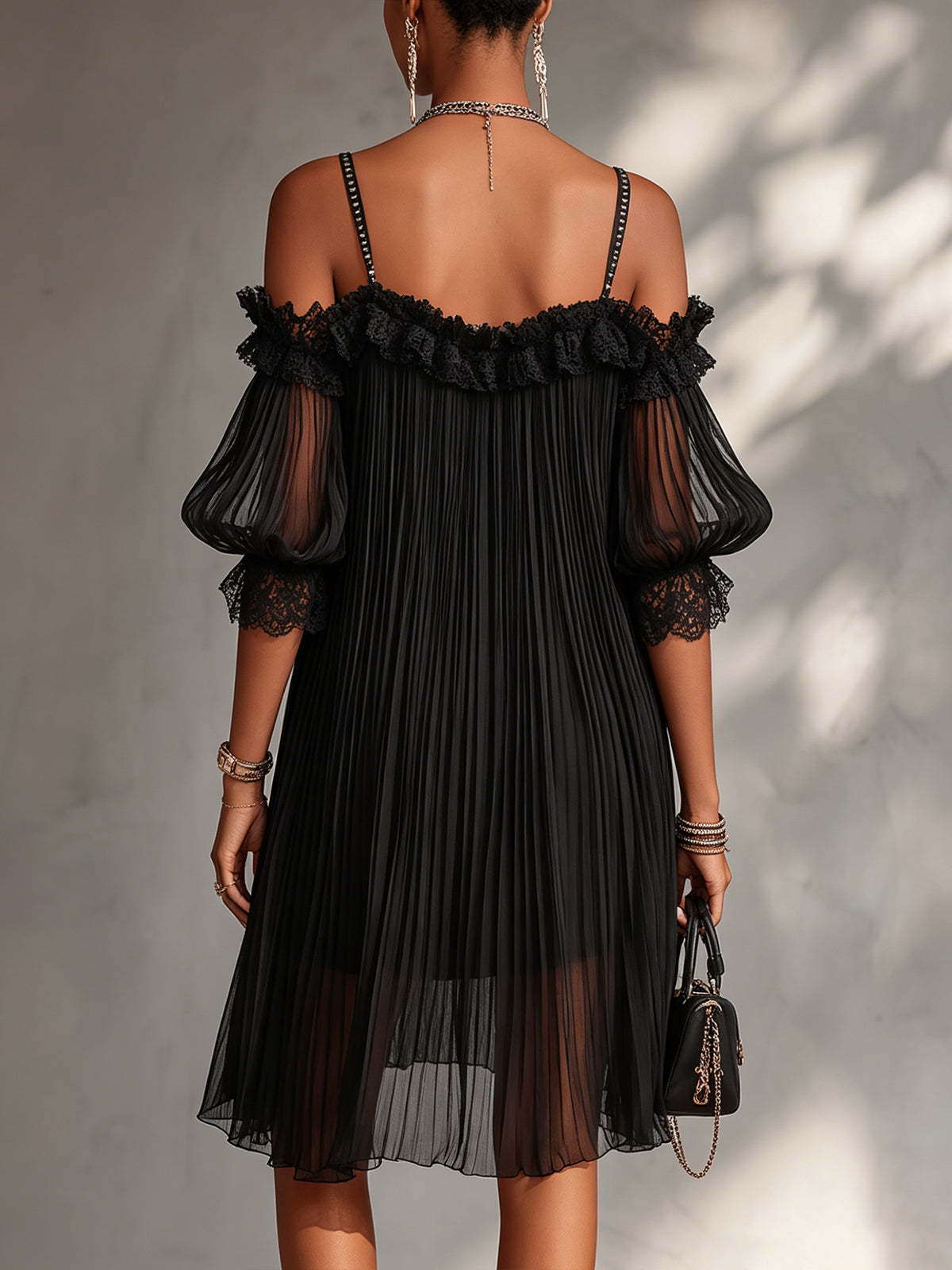 Tatiana | Abito Lungo Chiffon Col V