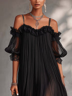 Tatiana | Abito Lungo Chiffon Col V