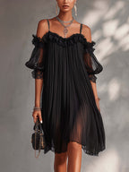 Tatiana | Abito Lungo Chiffon Col V
