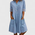 Brittany | Abito in Denim Sottolineante la Figura