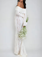 Abito Maxi in Pizzo Off-Shoulder