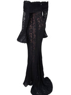 Abito Maxi in Pizzo Off-Shoulder