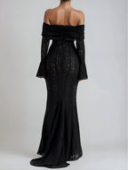 Abito Maxi in Pizzo Off-Shoulder