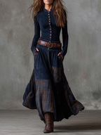 Élise | Abito Maxi in Suedine con Cintura