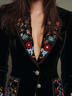 Apolline | Blazer Ricamato Floreale Multicolore