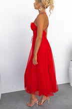 Abito Maxi da Festa con Bretelle in Chiffon per Principessa Moderna