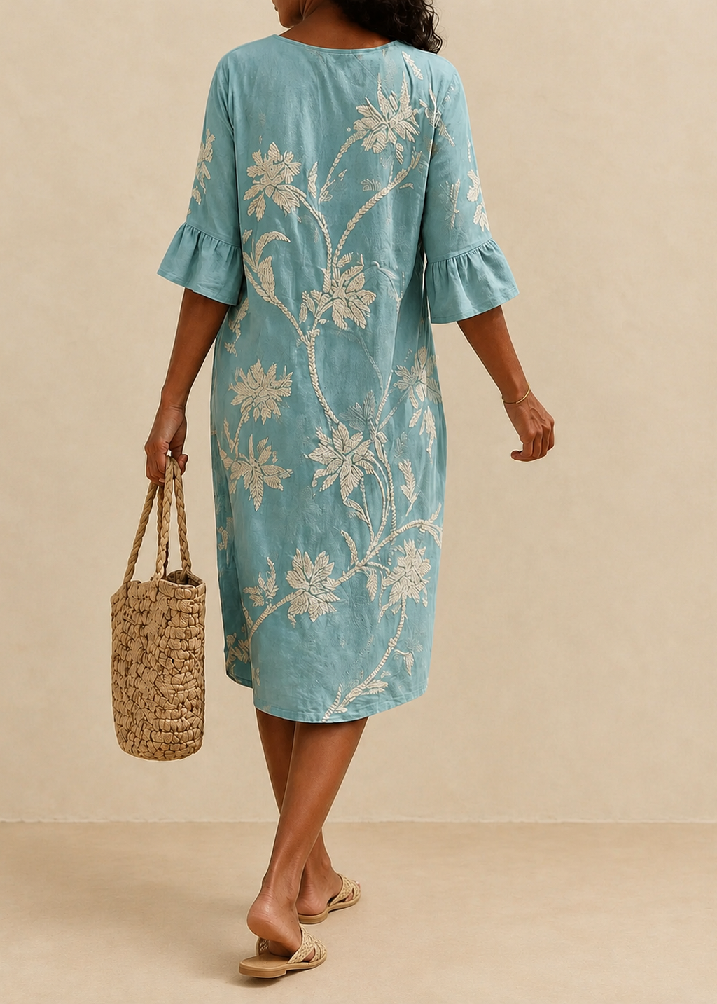 Fiorenza | Abito midi con ricamo floreale