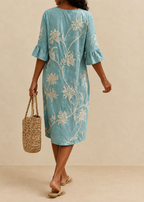 Fiorenza | Abito midi con ricamo floreale