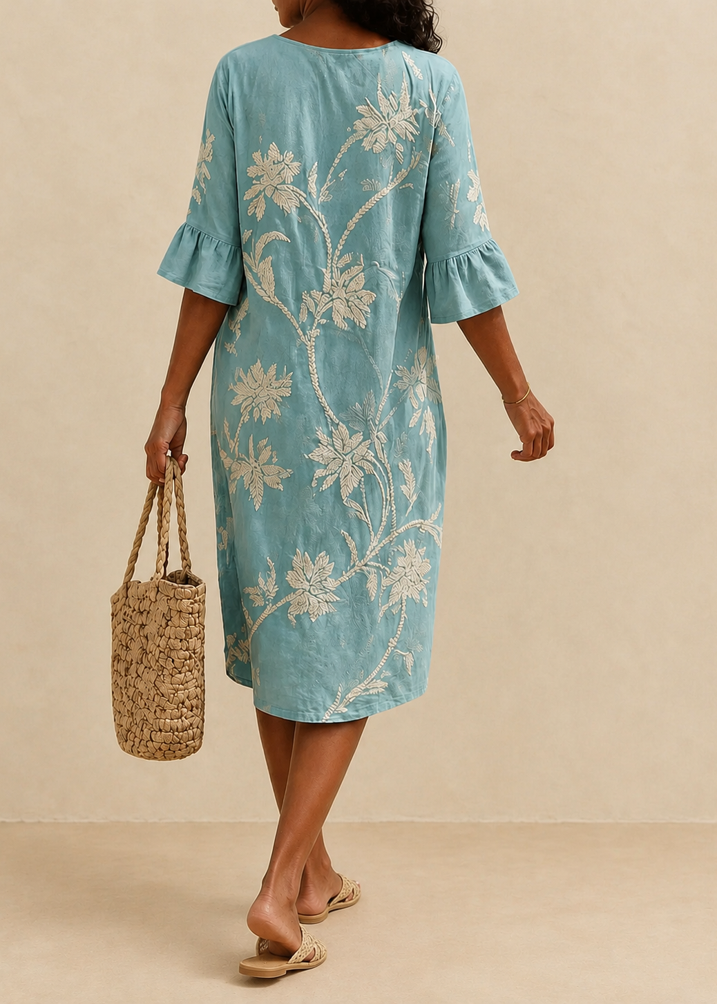 Fiorenza | Abito midi con ricamo floreale