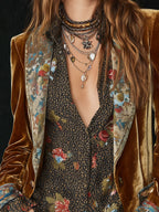Marcelline | Blazer Patchwork Stampato Floreale Vintage