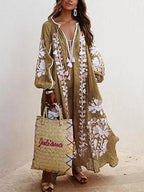 Abito Maxi Stampato Boho Oversize