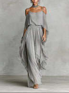 Renatta | Set fluido grigio due pezzi