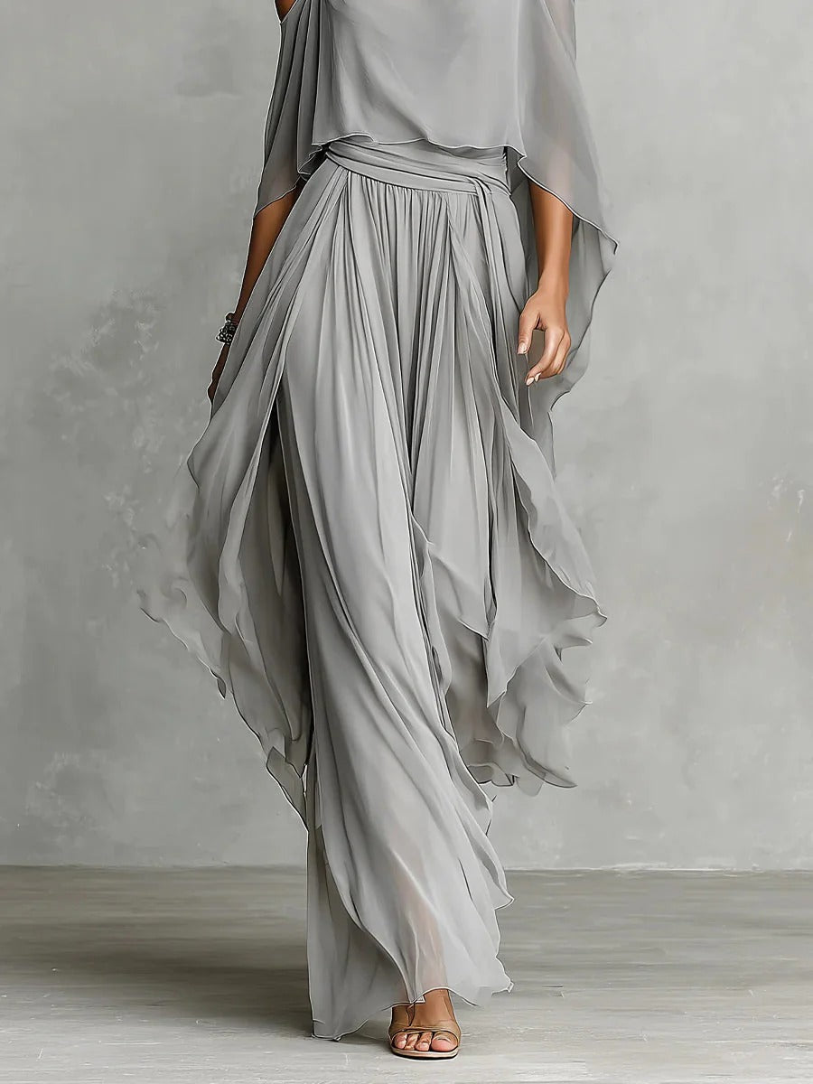 Renatta | Set fluido grigio due pezzi