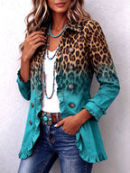 Cassandre | Blazer Leopardo Sfumato con Volant