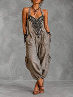 Emma | Salopette Boho con Tasche a Toppa